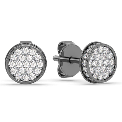Flat-Face Diamond Cluster Studs 0.23ct tw