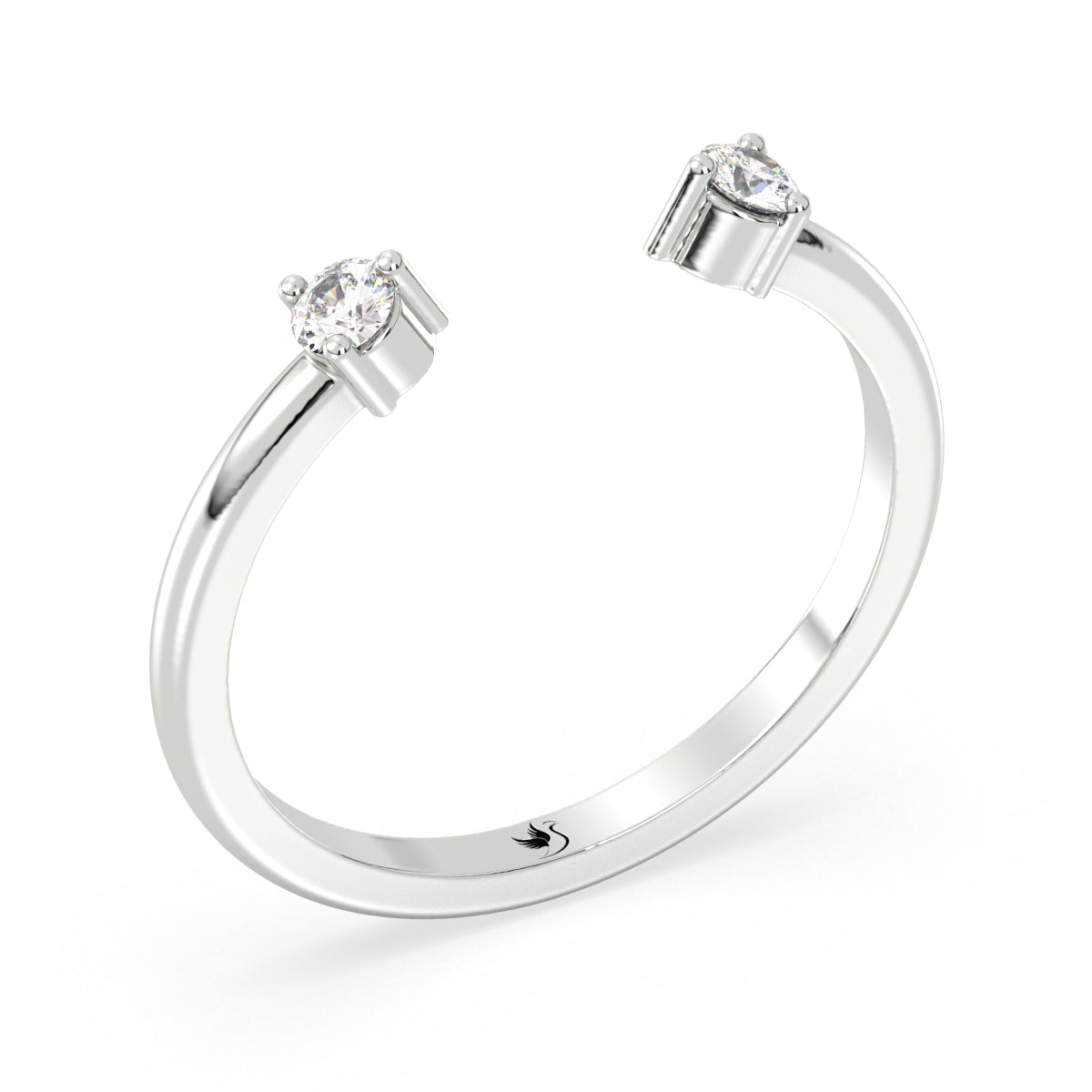 Dual-Stone Open Shank Ring 0.22ct tw