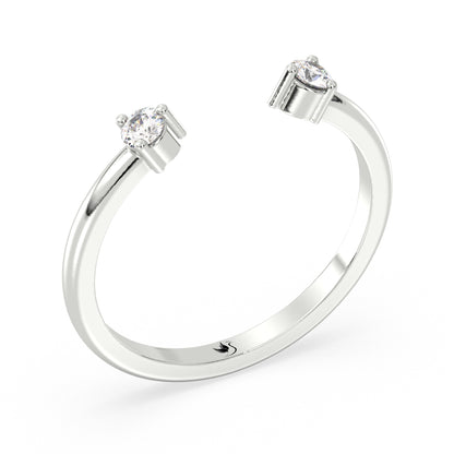 Dual-Stone Open Shank Ring 0.22ct tw