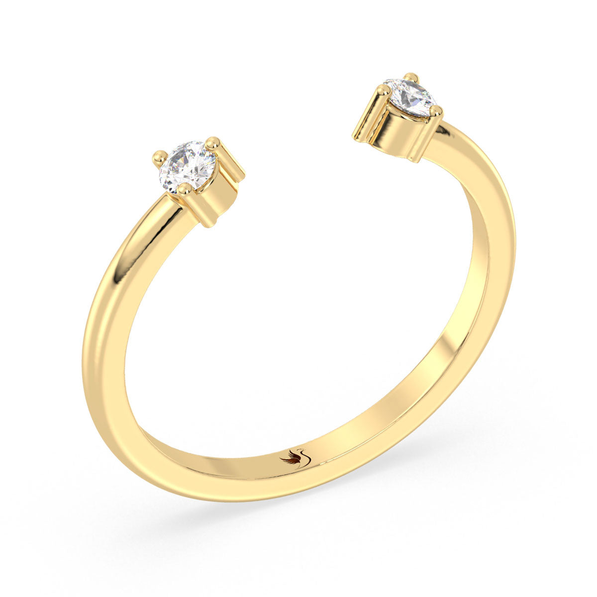 Dual-Stone Open Shank Ring 0.22ct tw