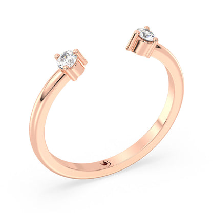 Dual-Stone Open Shank Ring 0.22ct tw