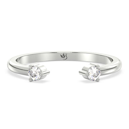 Dual-Stone Open Shank Ring 0.22ct tw