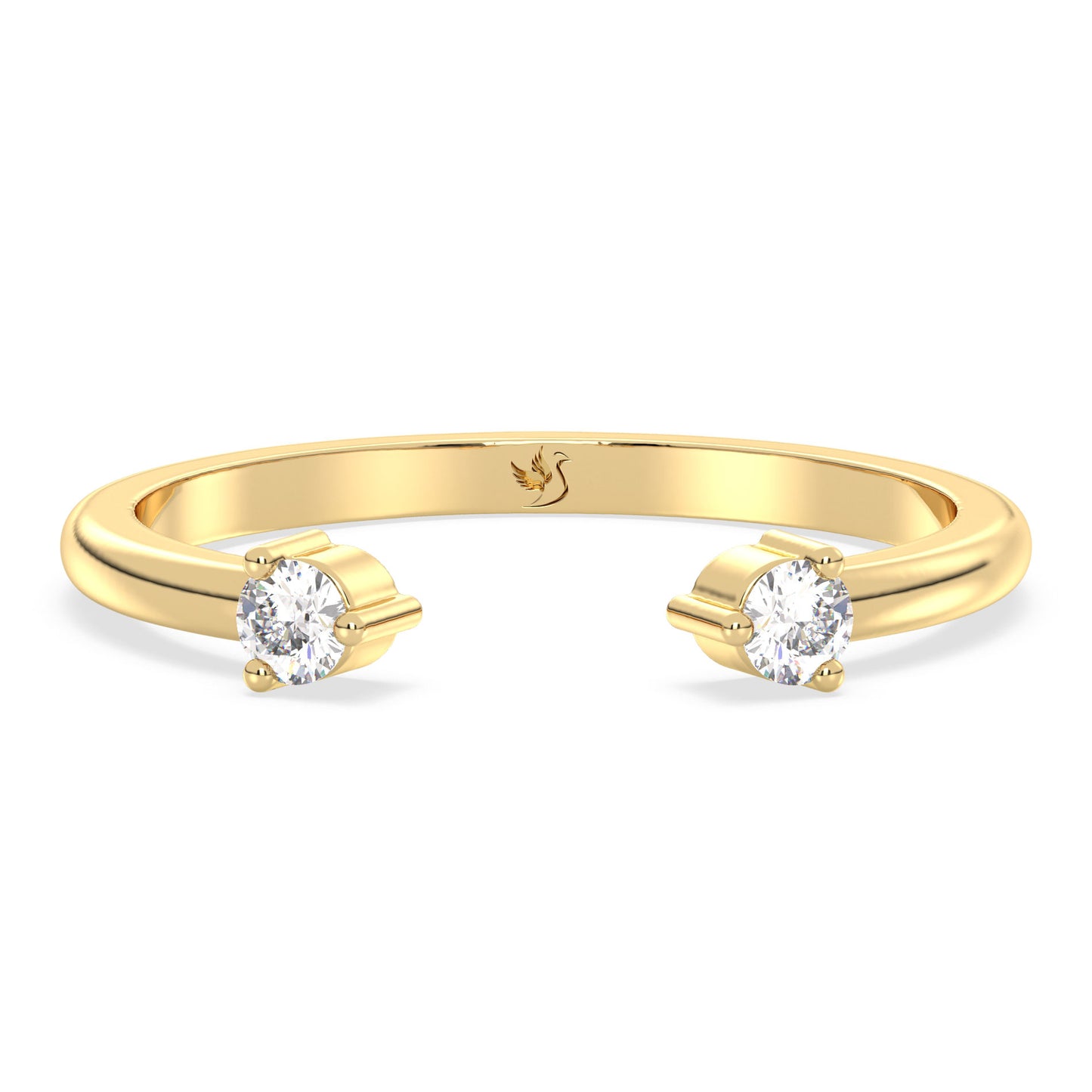 Dual-Stone Open Shank Ring 0.22ct tw