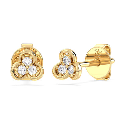 Diamond Trinity Stud Earrings 0.08ct tw