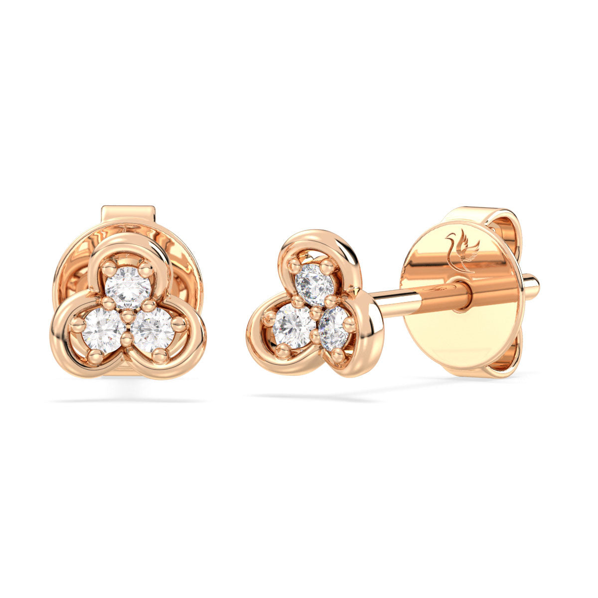 Diamond Trinity Stud Earrings 0.08ct tw