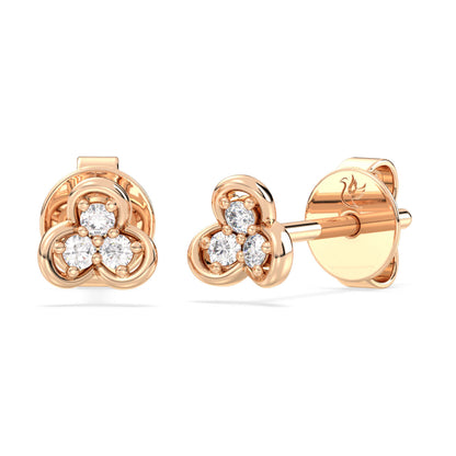 Diamond Trinity Stud Earrings 0.08ct tw