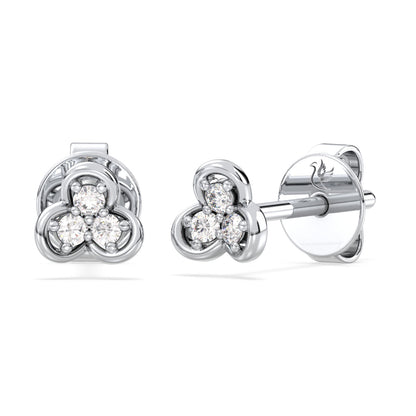 Diamond Trinity Stud Earrings 0.08ct tw