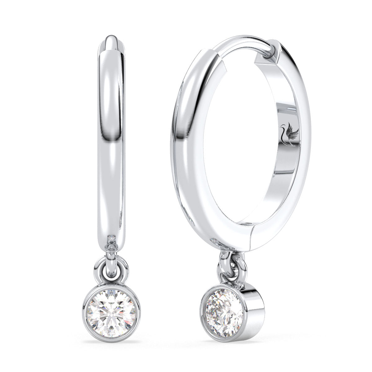 Diamond Drop Huggie Hoops 0.15ct tw