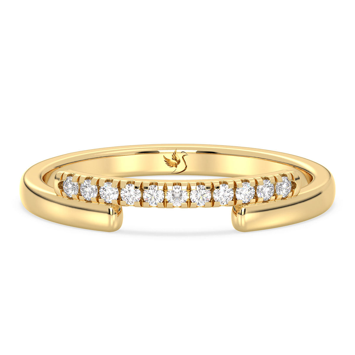 The Pavé Bridge Stackable Ring 0.10ct tw