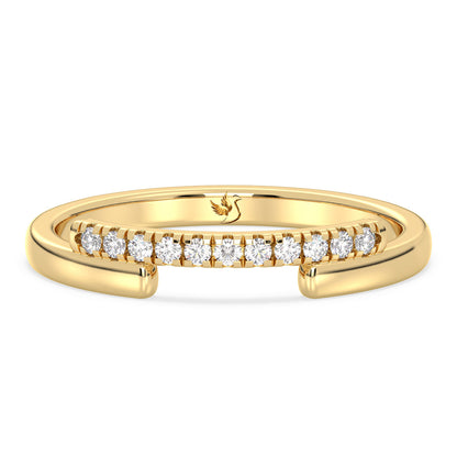 The Pavé Bridge Stackable Ring 0.10ct tw