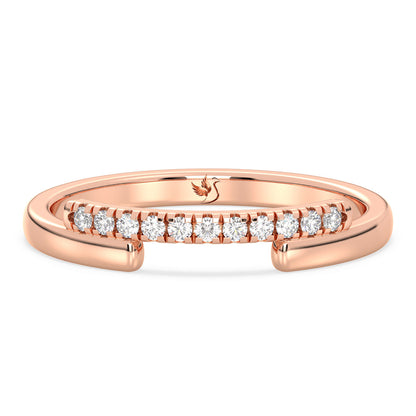 The Pavé Bridge Stackable Ring 0.10ct tw