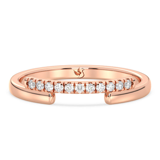The Pavé Bridge Stackable Ring 0.10ct tw