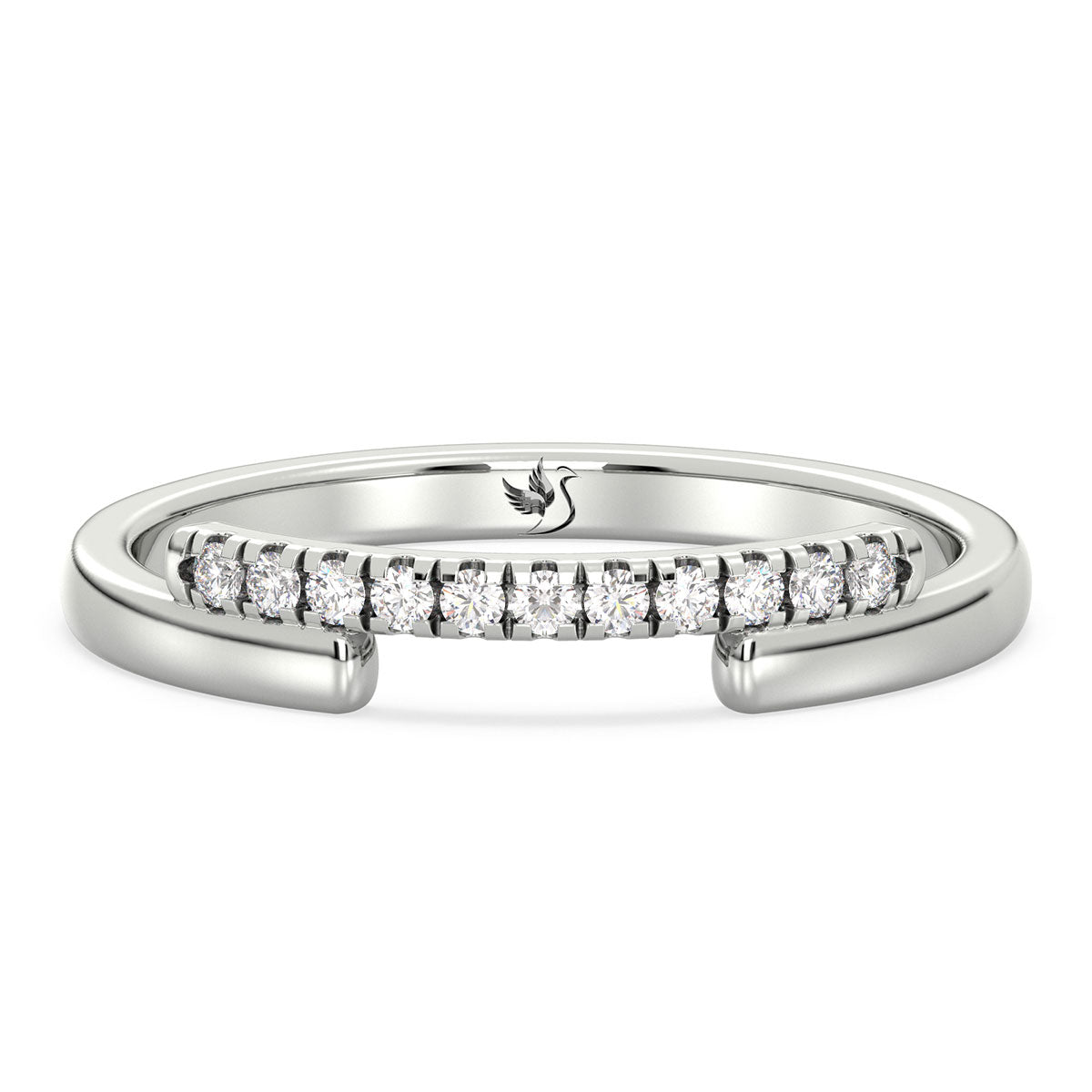 The Pavé Bridge Stackable Ring 0.10ct tw