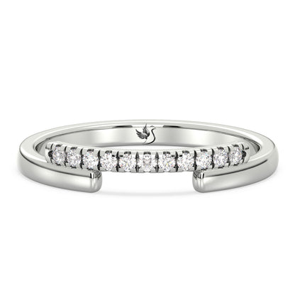 The Pavé Bridge Stackable Ring 0.10ct tw