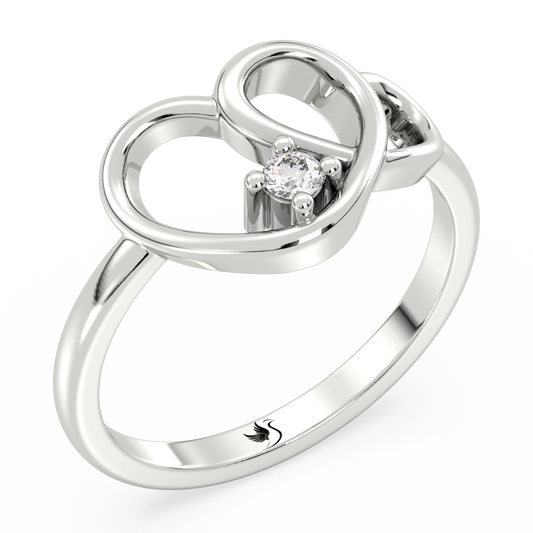 Infinity Heart Ring 0.06ct tw