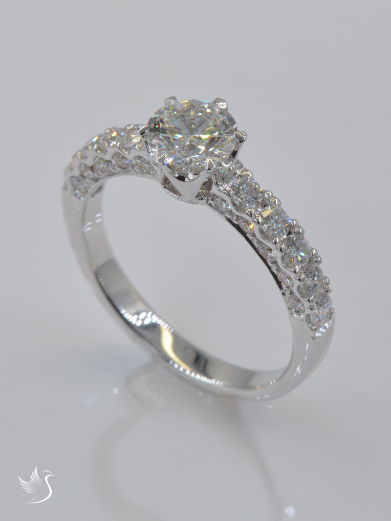 Royal Lace Solitaire Ring
