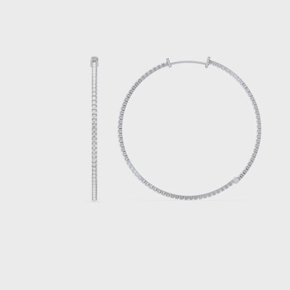 Eternal Spark Hoops, White Gold | Serenity Diamonds™