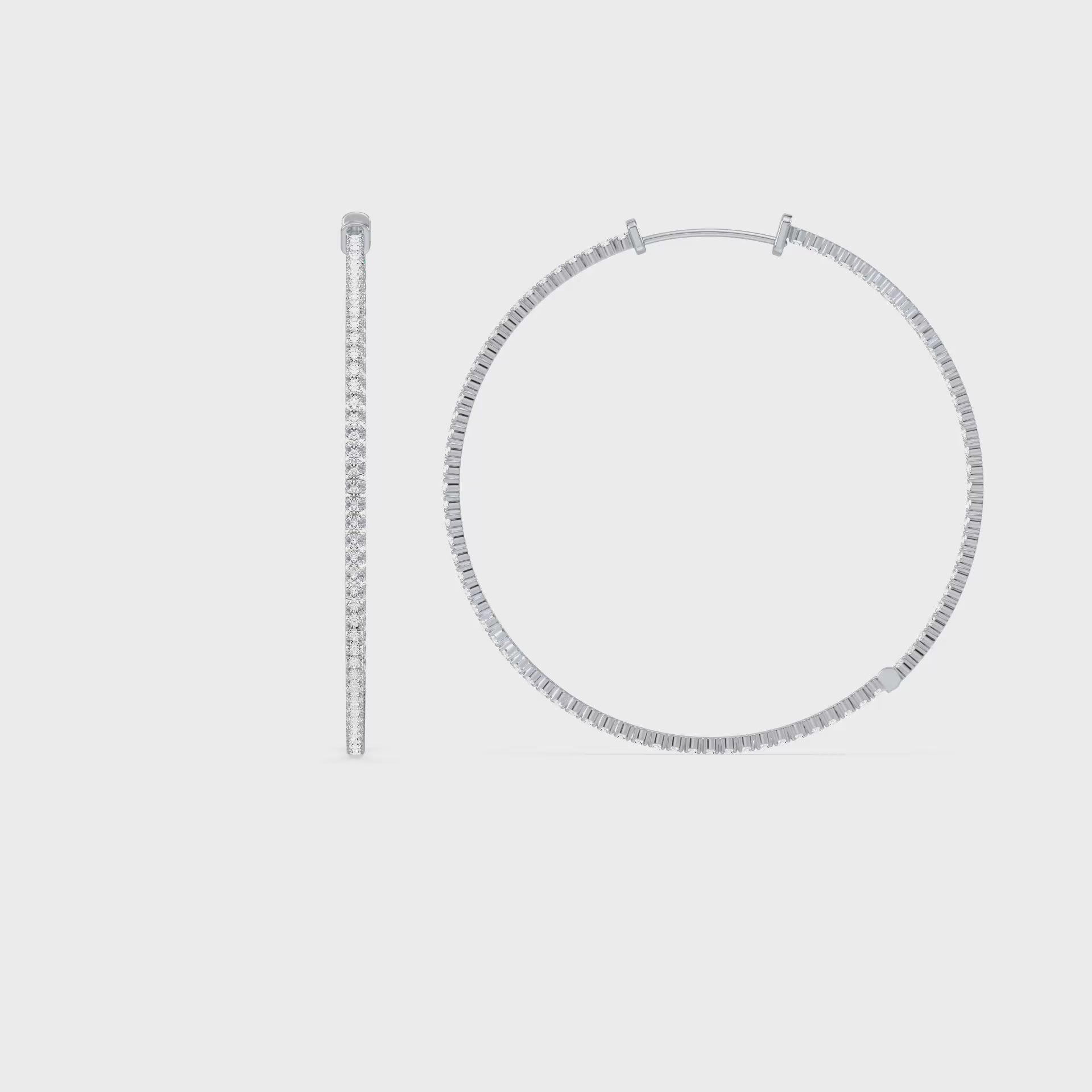 Eternal Spark Hoops, White Gold | Serenity Diamonds™