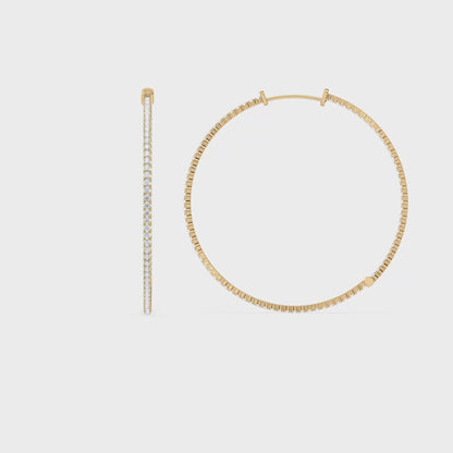 Eternal Spark Hoops, Yellow Gold | Serenity Diamonds™