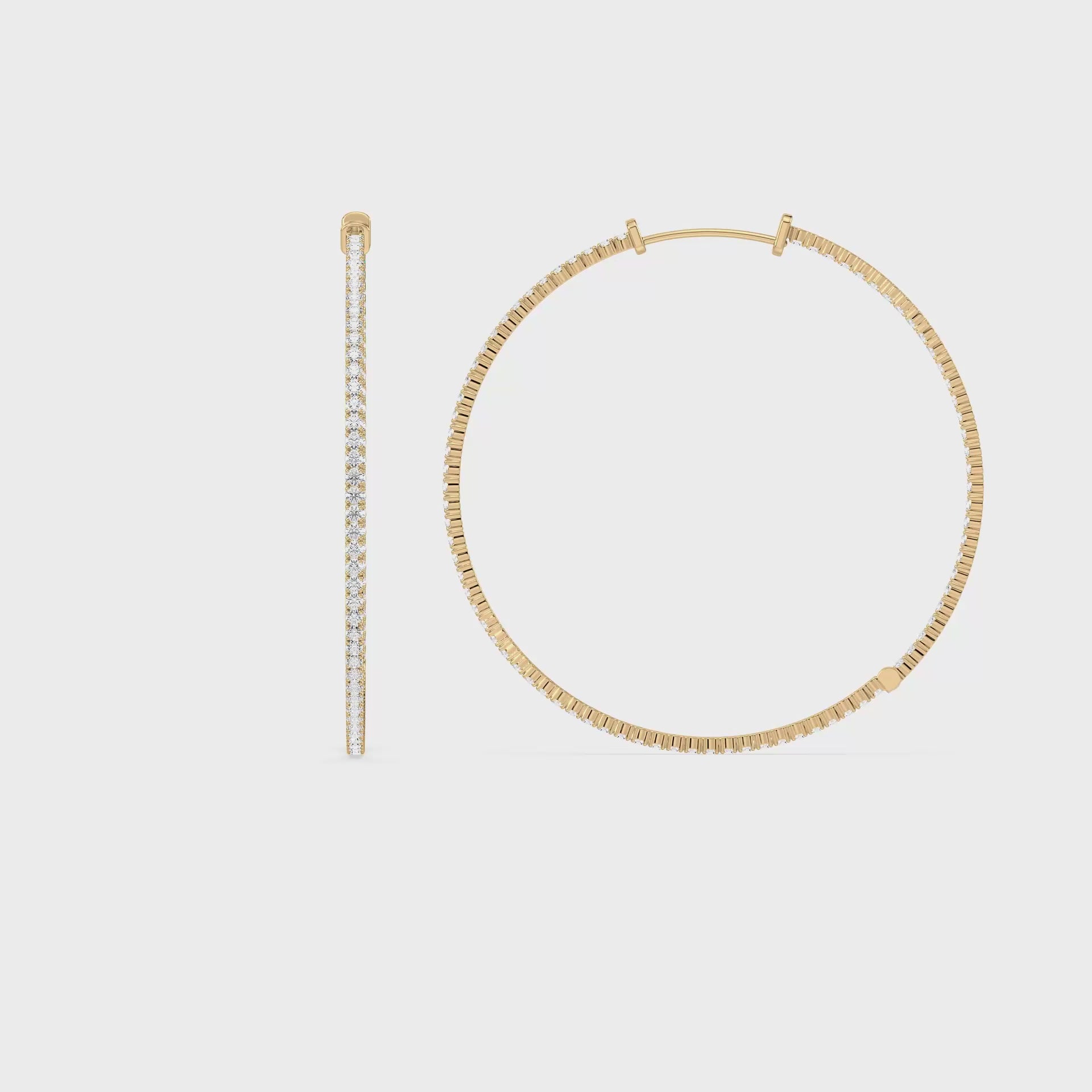 Eternal Spark Hoops, Yellow Gold | Serenity Diamonds™