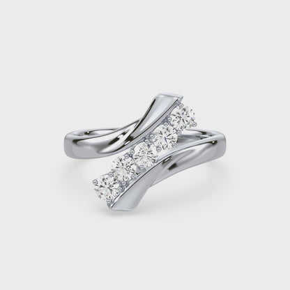 Five Graces, Five Diamond Ring, White Gold | Serenity Diamonds™