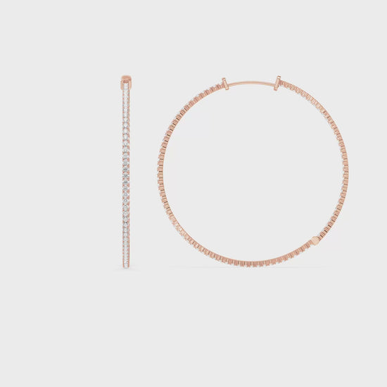 Eternal Spark Hoops, Rose Gold | Serenity Diamonds™