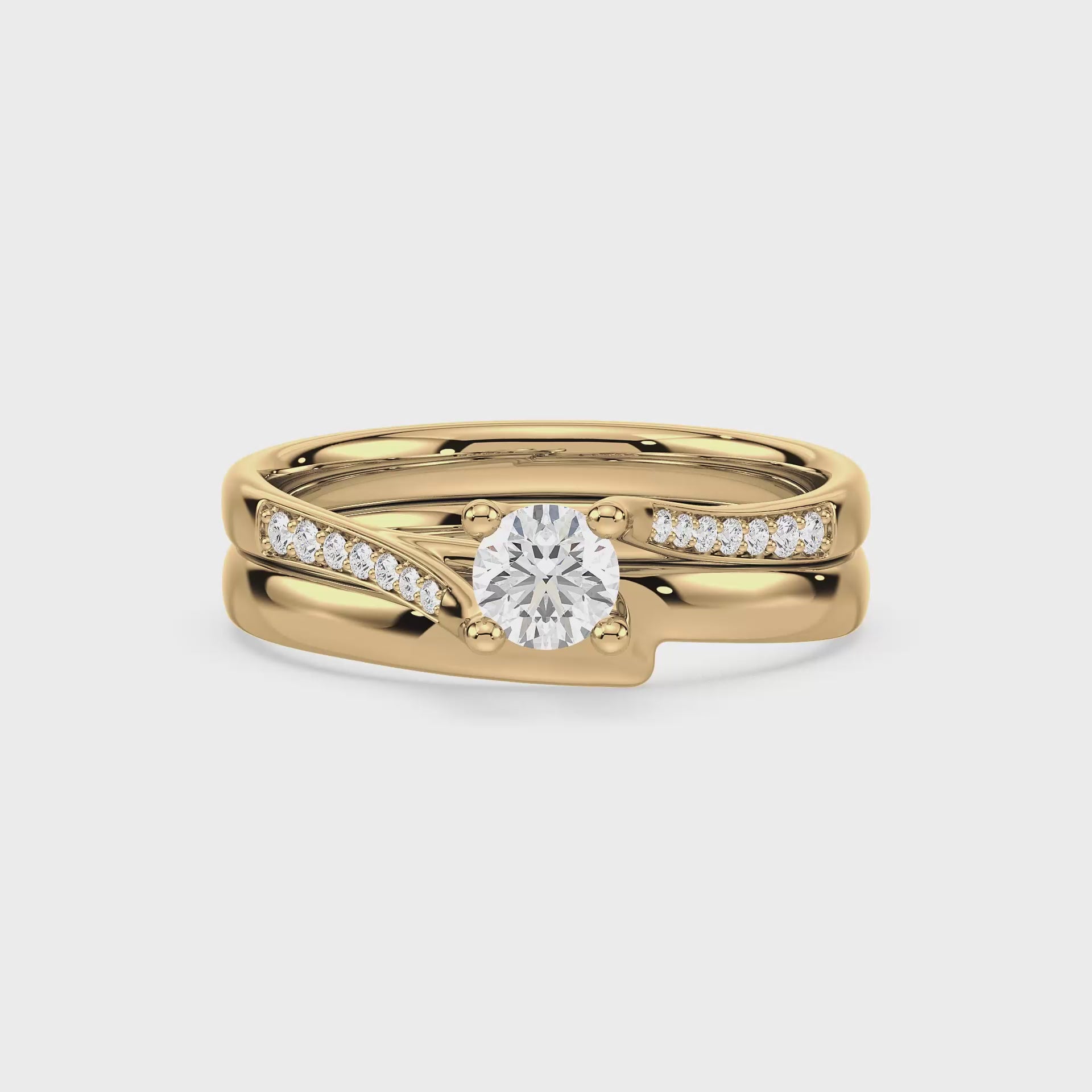 Flowing Brilliance, Yellow Gold | Serenity Diamonds™