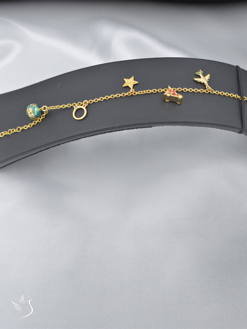 Personalized Gold Charm Bracelet